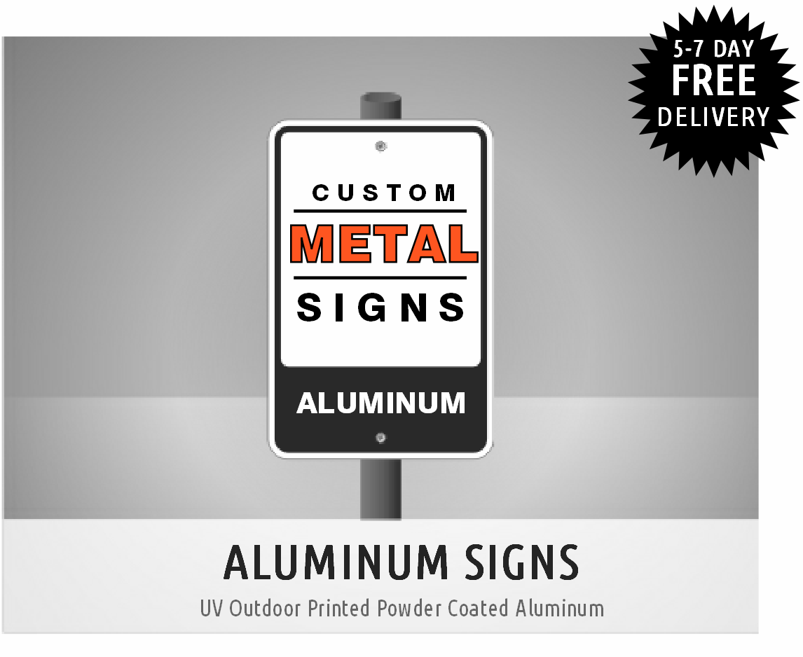 Custom aluminum composite metal sign with reflective finish mounted outdoors by Spokane Signs & Banners