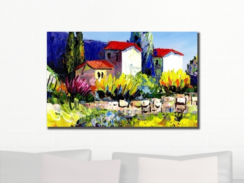 Gallery-wrapped custom canvas print displaying vivid artwork, printed by Spokane Signs & Banners